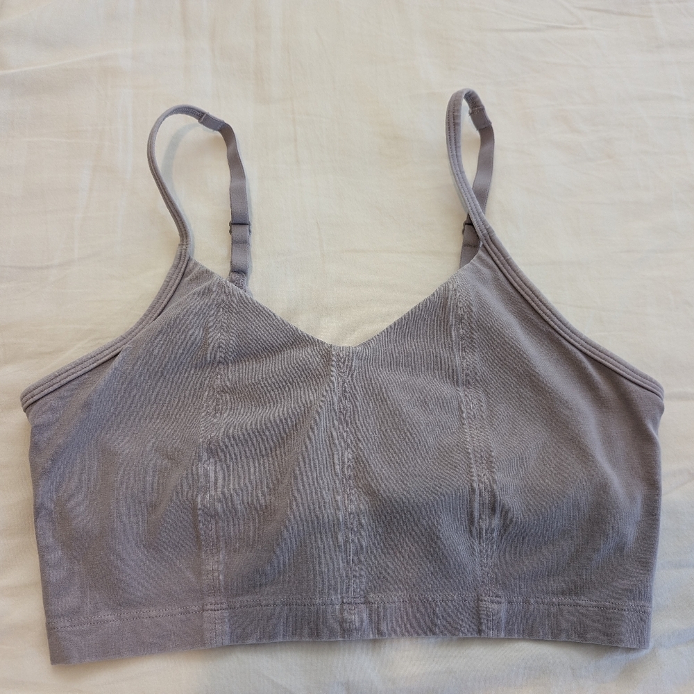 Women's Offline by aerie Lavender Purple Sports Bra Cropped Tank Top Small
